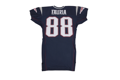 2004 Christian Fauria Game Used New England Patriots Home Jersey (Patriots ProShop COA)